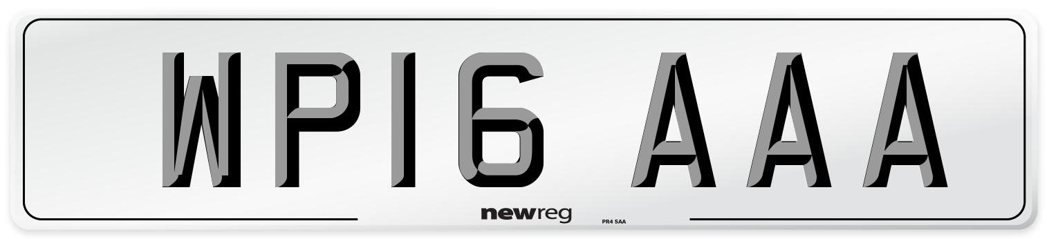 WP16 AAA Number Plate from New Reg